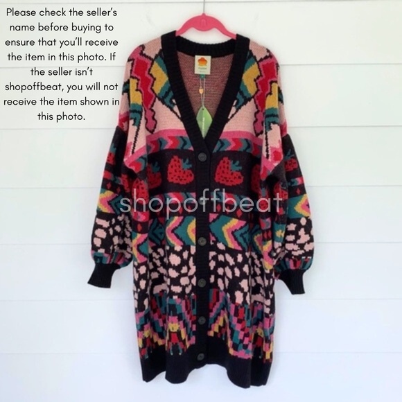 NEW Farm Rio Crazy Mix Cardigan Small - Picture 15 of 17